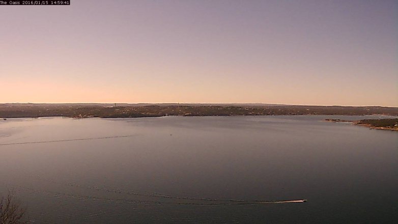 Lake Travis webcam, January 15, 2016 2:05 PM CT
