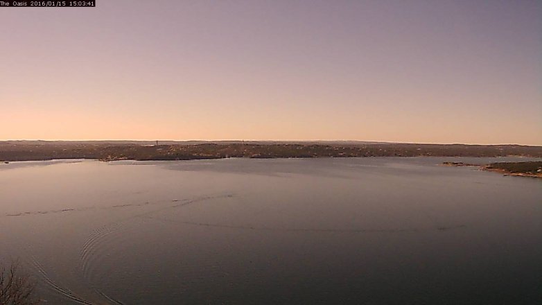 Lake Travis webcam, January 15, 2016 2:10 PM CT