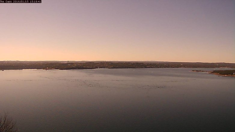 Lake Travis webcam, January 15, 2016 2:25 PM CT