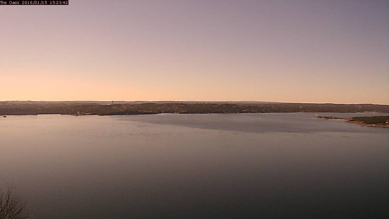 Lake Travis webcam, January 15, 2016 2:30 PM CT