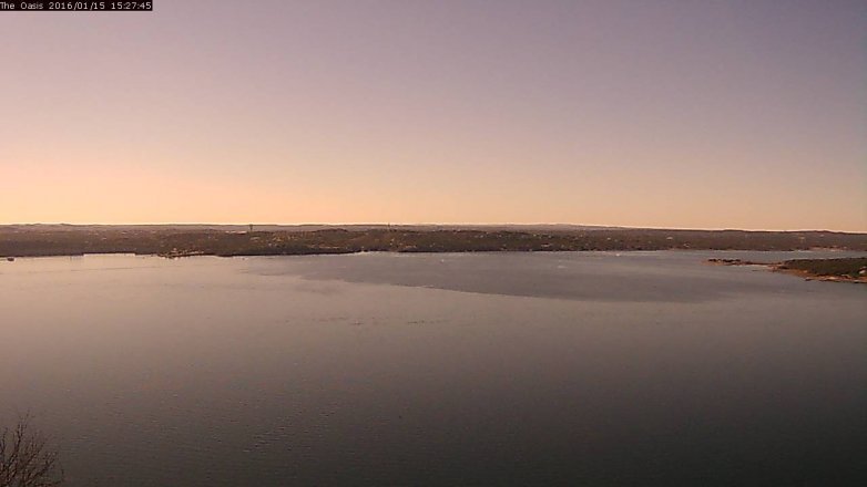 Lake Travis webcam, January 15, 2016 2:35 PM CT