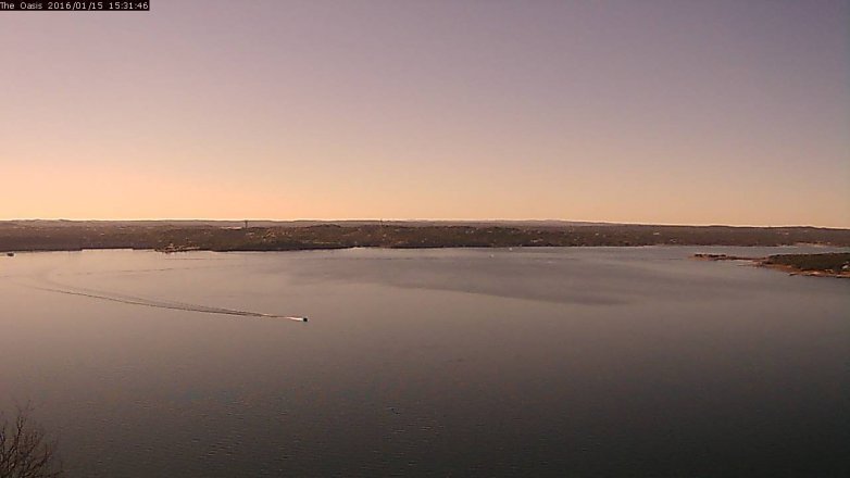 Lake Travis webcam, January 15, 2016 2:45 PM CT