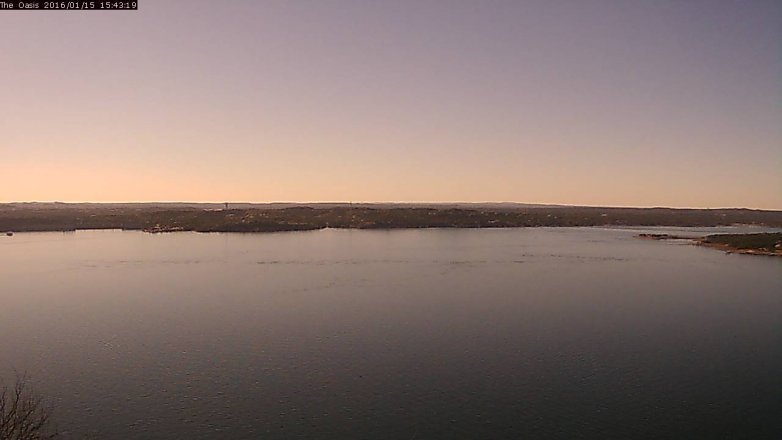 Lake Travis webcam, January 15, 2016 2:50 PM CT