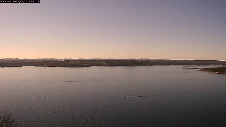 Lake Travis webcam, January 15, 2016 2:55 PM CT