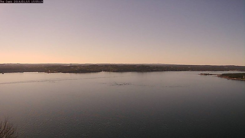 Lake Travis webcam, January 15, 2016 3:00 PM CT