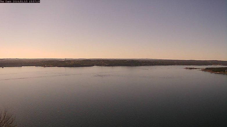 Lake Travis webcam, January 15, 2016 3:05 PM CT