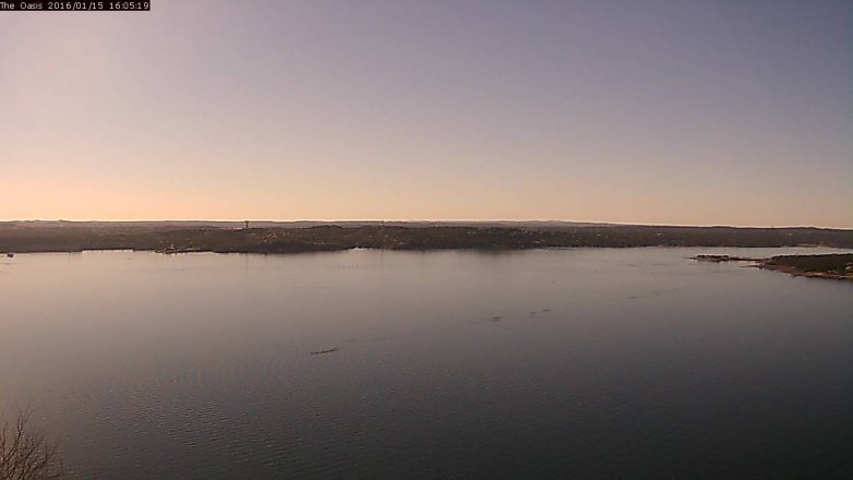 Lake Travis webcam, January 15, 2016 3:10 PM CT