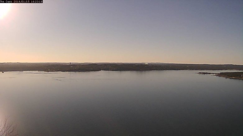 Lake Travis webcam, January 15, 2016 3:30 PM CT