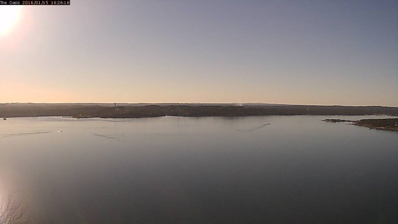 Lake Travis webcam, January 15, 2016 3:35 PM CT