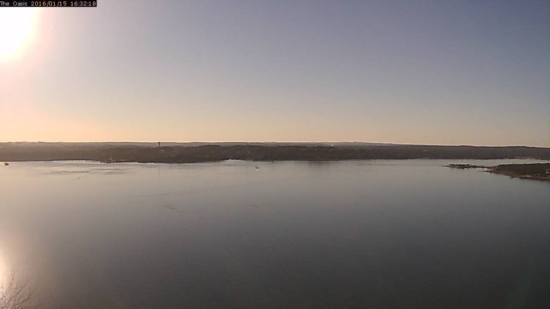 Lake Travis webcam, January 15, 2016 3:40 PM CT
