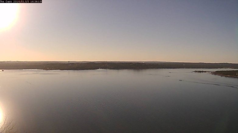 Lake Travis webcam, January 15, 2016 3:45 PM CT
