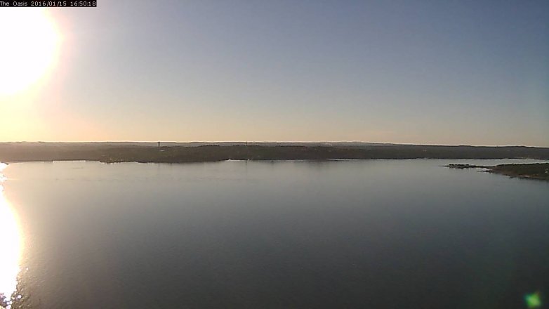 Lake Travis webcam, January 15, 2016 3:55 PM CT