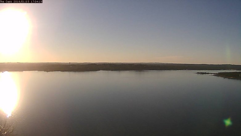 Lake Travis webcam, January 15, 2016 4:10 PM CT