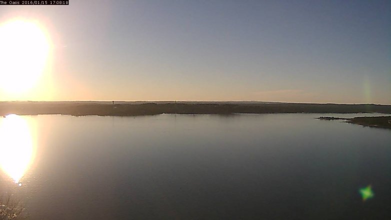 Lake Travis webcam, January 15, 2016 4:15 PM CT