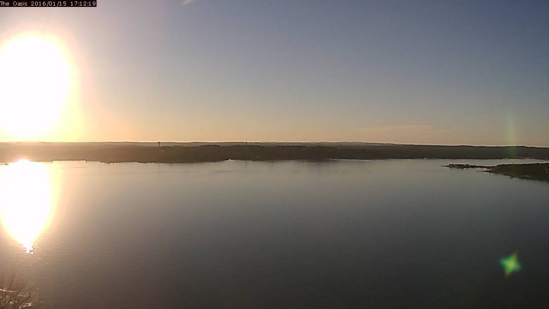 Lake Travis webcam, January 15, 2016 4:20 PM CT