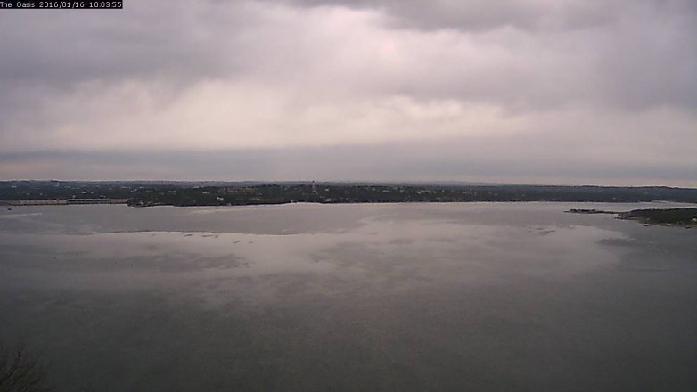 Lake Travis webcam, January 16, 2016 9:10 AM CT