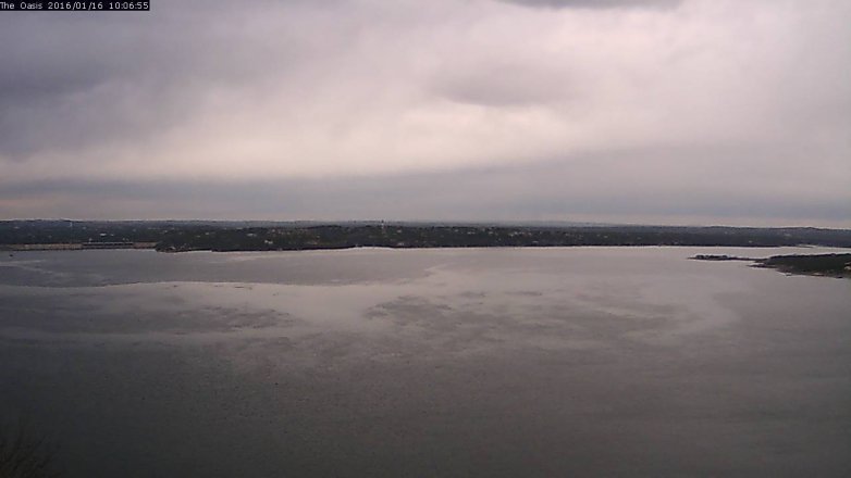 Lake Travis webcam, January 16, 2016 9:15 AM CT