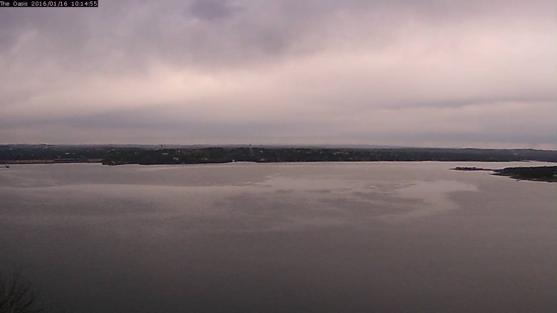 Lake Travis webcam, January 16, 2016 9:20 AM CT