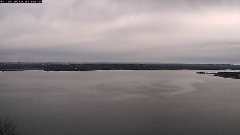 Lake Travis webcam, January 16, 2016 9:25 AM CT