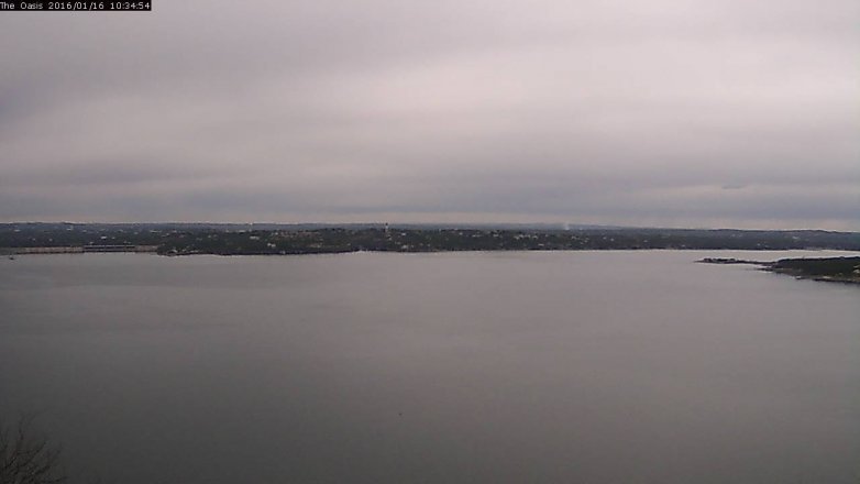 Lake Travis webcam, January 16, 2016 9:40 AM CT