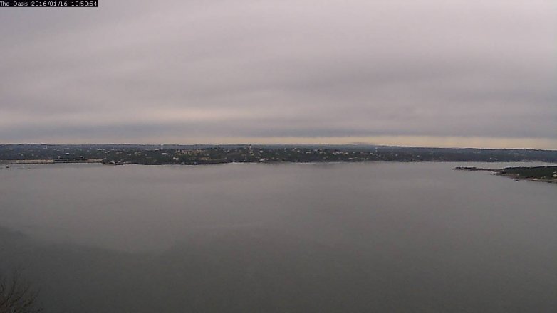 Lake Travis webcam, January 16, 2016 9:55 AM CT