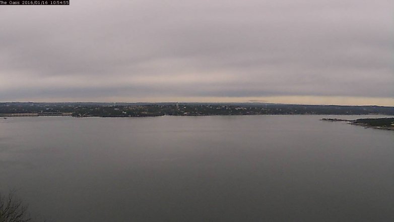 Lake Travis webcam, January 16, 2016 10:00 AM CT