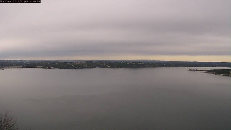 Lake Travis webcam, January 16, 2016 10:15 AM CT