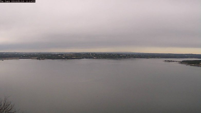 Lake Travis webcam, January 16, 2016 10:20 AM CT