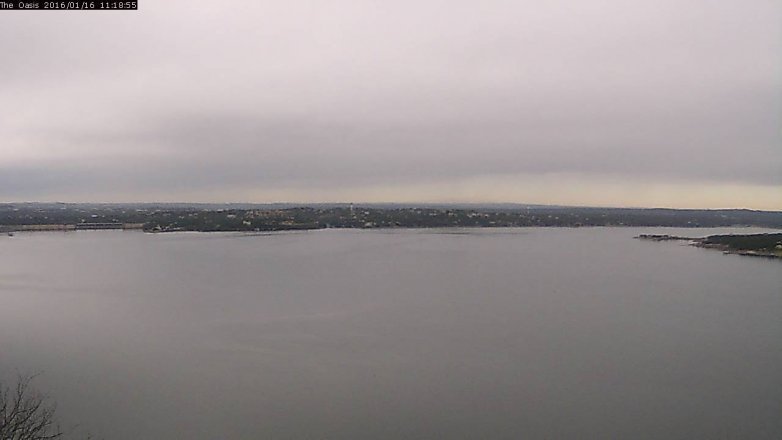 Lake Travis webcam, January 16, 2016 10:25 AM CT