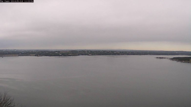 Lake Travis webcam, January 16, 2016 10:30 AM CT