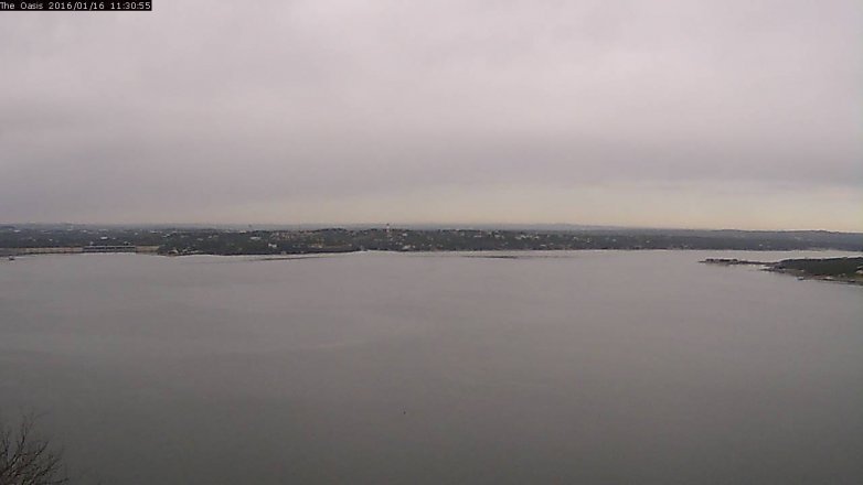 Lake Travis webcam, January 16, 2016 10:35 AM CT