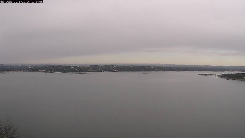 Lake Travis webcam, January 16, 2016 10:40 AM CT