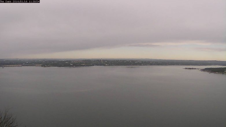 Lake Travis webcam, January 16, 2016 10:45 AM CT