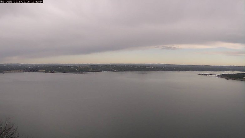 Lake Travis webcam, January 16, 2016 10:50 AM CT
