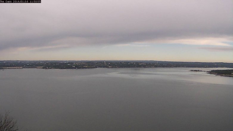 Lake Travis webcam, January 16, 2016 10:55 AM CT