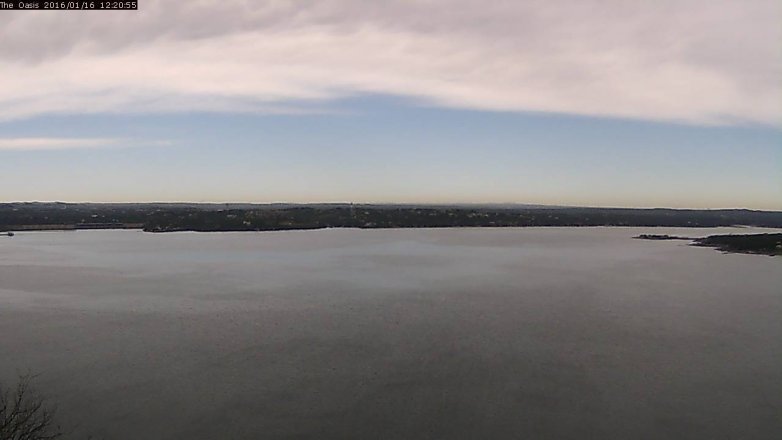 Lake Travis webcam, January 16, 2016 11:25 AM CT