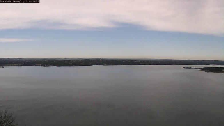 Lake Travis webcam, January 16, 2016 11:30 AM CT
