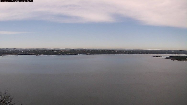 Lake Travis webcam, January 16, 2016 11:35 AM CT