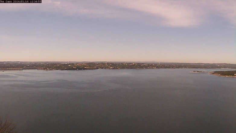 Lake Travis webcam, January 16, 2016 11:45 AM CT