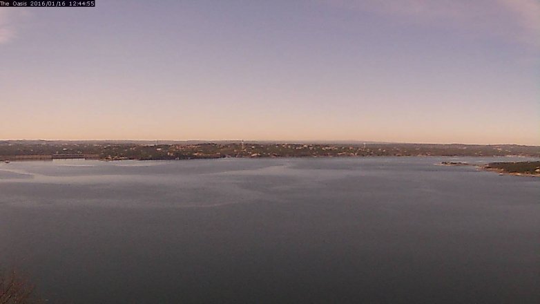 Lake Travis webcam, January 16, 2016 11:50 AM CT