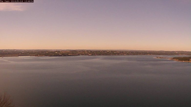 Lake Travis webcam, January 16, 2016 11:55 AM CT