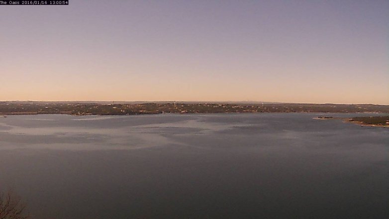 Lake Travis webcam, January 16, 2016 12:05 PM CT