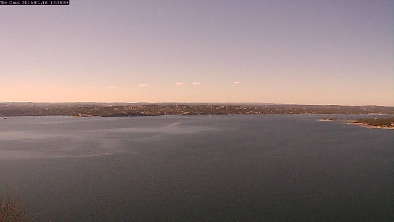 Lake Travis webcam, January 16, 2016 12:40 PM CT