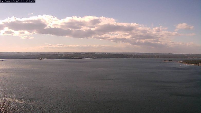 Lake Travis webcam, January 16, 2016 2:10 PM CT