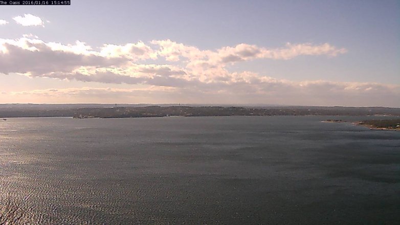 Lake Travis webcam, January 16, 2016 2:20 PM CT