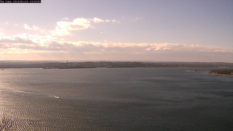 Lake Travis webcam, January 16, 2016 2:30 PM CT