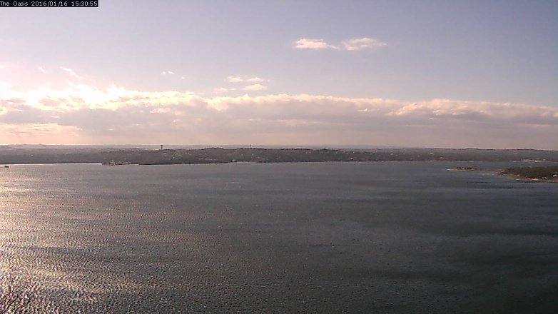 Lake Travis webcam, January 16, 2016 2:35 PM CT