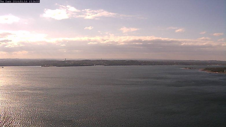 Lake Travis webcam, January 16, 2016 2:40 PM CT
