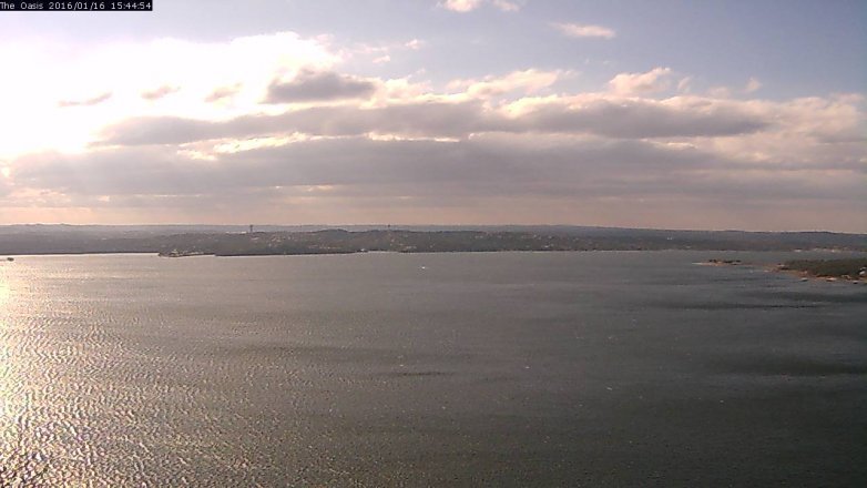 Lake Travis webcam, January 16, 2016 2:50 PM CT
