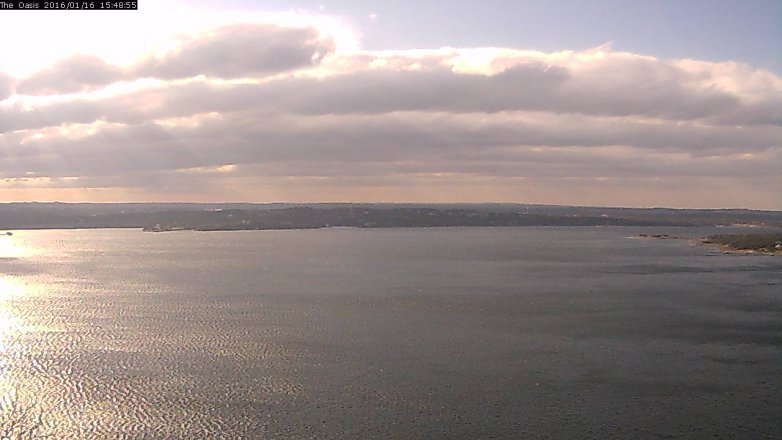 Lake Travis webcam, January 16, 2016 2:55 PM CT